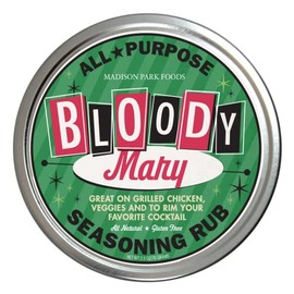 Stan the Man's Classic Bloody Mary Cocktail Rimmer and Gourmet Seasoning Spice Blend for Chicken, Veggies, Popcorn - Gluten Free, All Natural, Vegan, Non GMO, No MSG - Madison Park Foods, 3 Ounce Spice Rim Tin