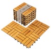 Idzo Set of 10 Premium Teak Deck Tiles, Snap-Lock Teak