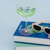 Lilly Pulitzer Unique Ridged Cocktail Glasses, Multicolor Glassware for Serving