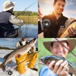 9' Fly Fishing Rod and Reel Combo with Carry Bag 20 Flies Complete Starter Package Fly Fishing Kit