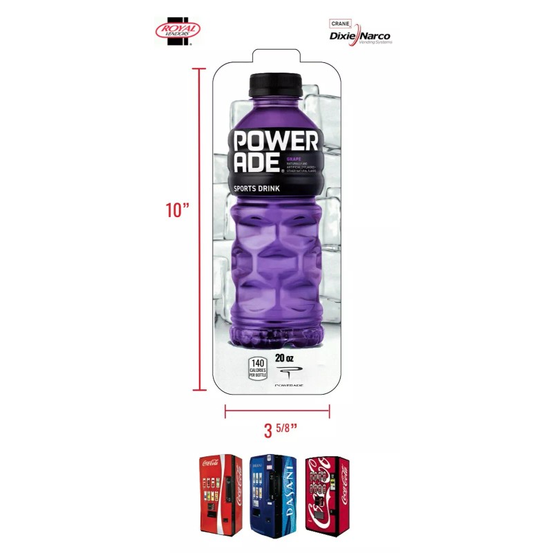 Royal Vendors Chameleon CUSTOM Vend Label (Flavor Strip) - Powerade