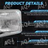 AQJ 2PC Black 4x6 LED Headlights Hi Lo Beam for