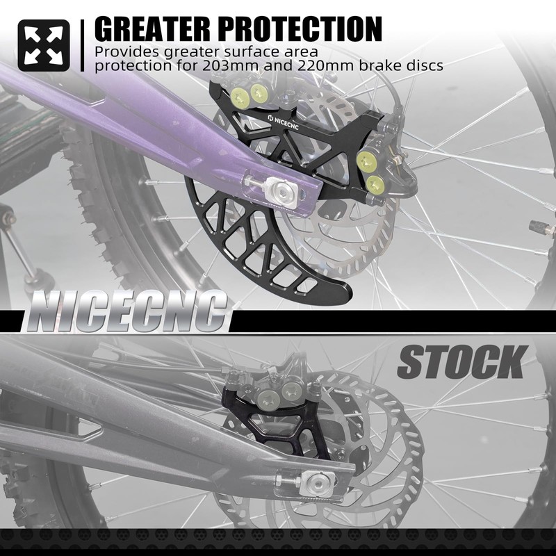 NICECNC Rear Brake Disc Guard & Dual Caliper Mounting CNC