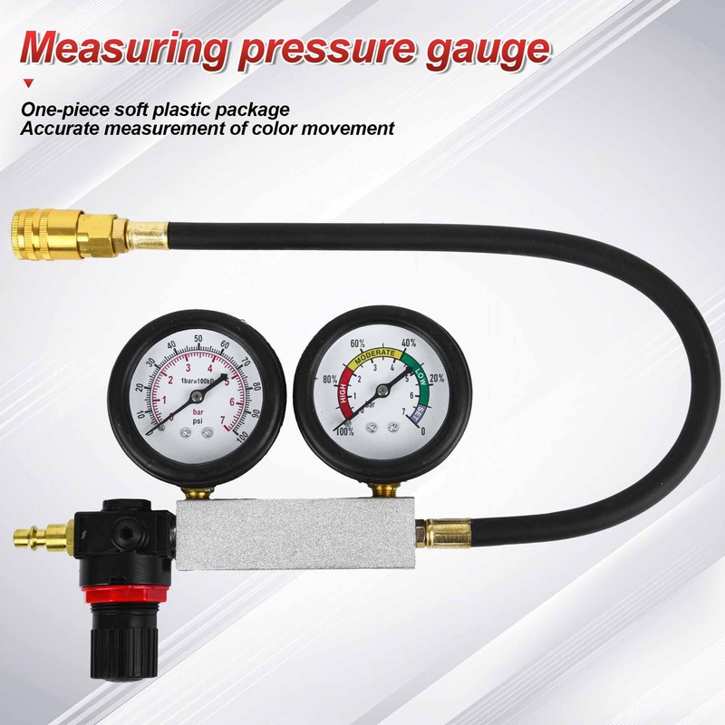 WUODAO Cylinder Leak Down Tester TU-21Engine Cylinder Dual Gauge Leakdown