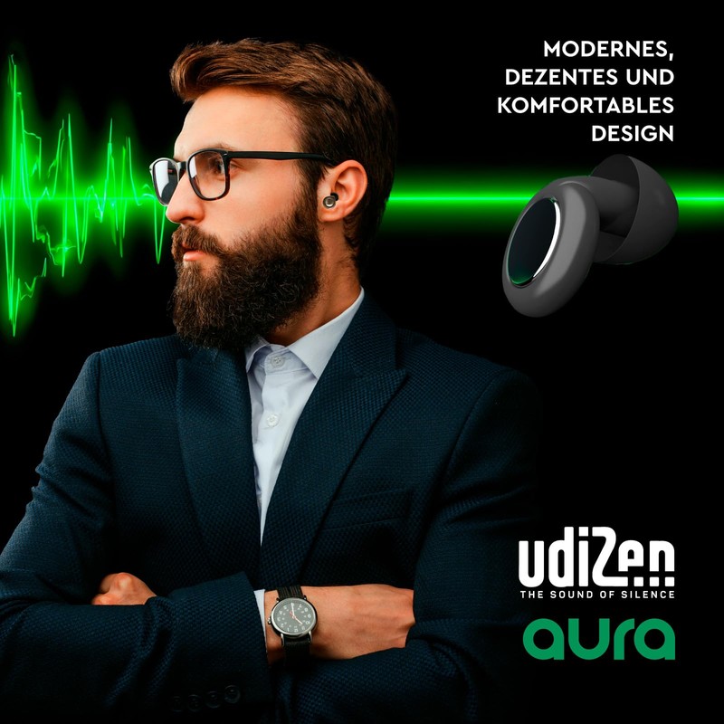 Earplugs for Travel, Sleeping, Learning, Noise Reduction, 27 dB, UdiZen