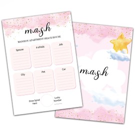 Slumber Party Games for Adults, Sleepover Games Card, Blush Pink Pajama Party Game Idea, Girls Birthday Party Supplies & Activity, Set of 30 Game Cards-A08