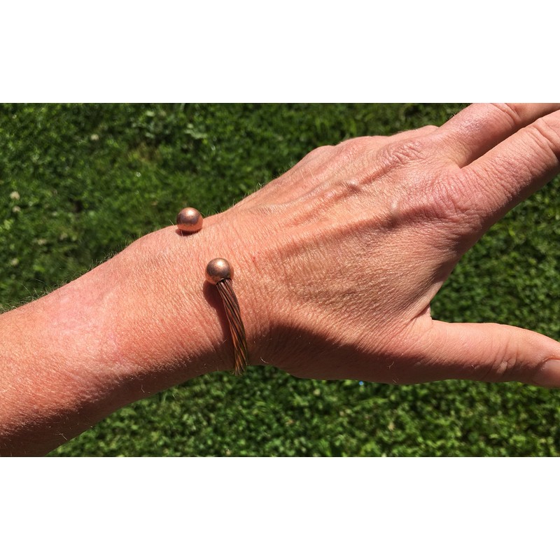 KiskatomCat Pure Copper Magnetic Bracelet for Men or Women, Made