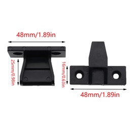 Guifeng - 6 pares de conectores de plástico negro de 48 mm de liberación rápida para panel de muebles, soporte de conexión con tornillos, adecuado para espárragos, revestimiento de pared, tabiques de