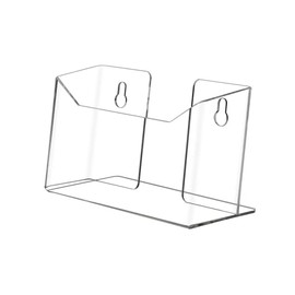 Marketing Holders 12 Pack Postcard Display Holder for 6 Inch Wide Booklets Clear Acrylic Wall Mount or Countertop Index Card Take One Display Rack with Hanging Hardware
