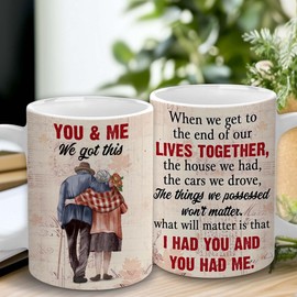 VUNVUT86 Gift For Wife, Husband - Wife Gifts - Husband Mug - Wedding, Anniversary, Birthday Gifts For Grandma, Grandpa, Dad, Mom, Wifey, Hubby, Women, Men 11OZ