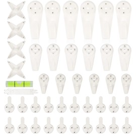 DOETYD 44pcs Picture Hooks Non-Trace Hangers Suitable for Hanging Paintings Travel Wedding Photo Frame on Hardwall Drywall