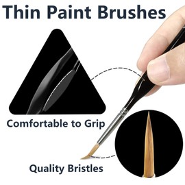 9 Pieces Miniature Paint Brushes for Painting - Detail Brush Set Small Brush Thin Brushes Brushes for Kids Model Brush Artist Brush Fine Tip Brush