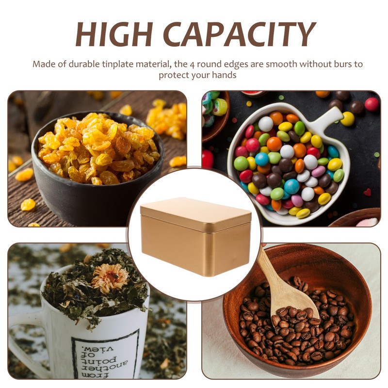 DOITOOL Small Tins Lids Tea Storage Box Decorative Box for