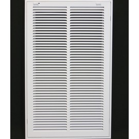 14" X 24" Return Air Filter Grille * - Filter Included * - Easy Plastic Tabs for Removable Face/Door - HVAC Vent Duct Cover - White [Outer Dimensions: 16 5/8"w X 26 5/8"h]
