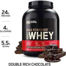 Optimum Nutrition Gold Standard 100% Whey sabor Doble Chocolate.