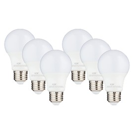 KOR (Pack of 6 9W LED A19 Light Bulbs (60W Equivalent), UL Listed, 5000K (Bright White – Daylight) 800 Lumens, Non-Dimmable, LED 9-Watt Standard Replacement Bulbs with E26 Base, 15000 Hours, Long Life