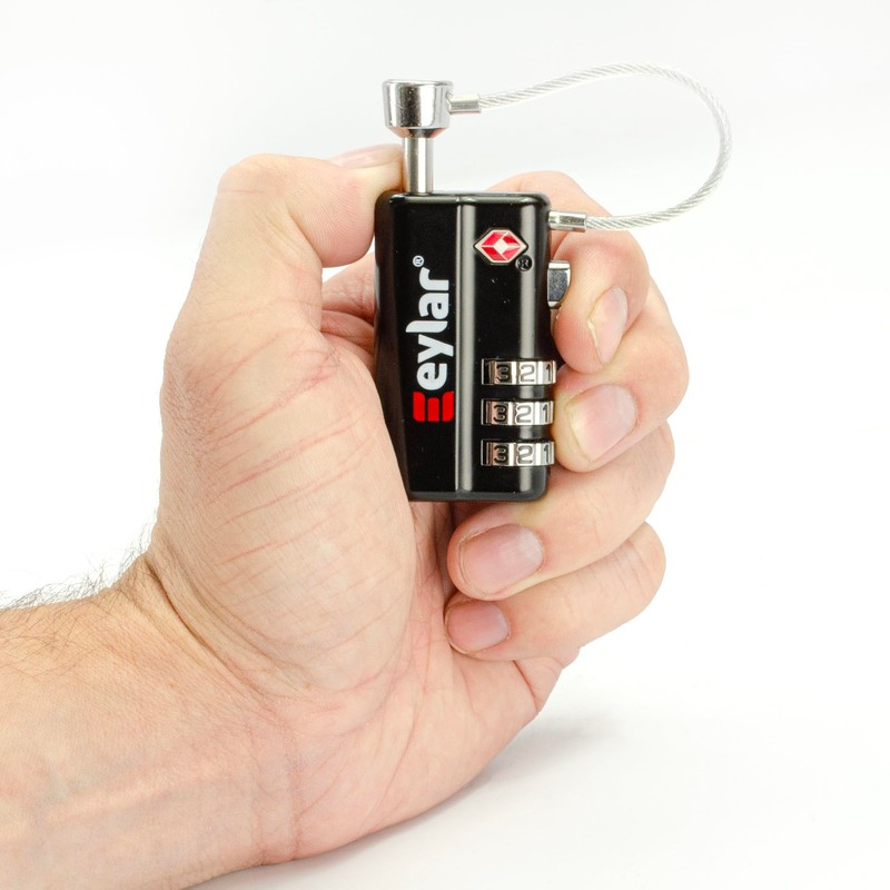 Eylar TSA Approved 3 Digit Combination Lock with Cable, Durable
