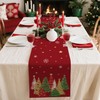 ZWJD Christmas Table Runner 40x240 cm Red Modern Christmas Decorations