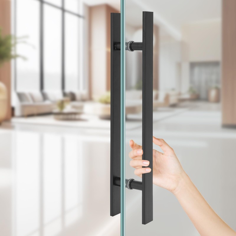 DYRABREST 23" Double Sided Push Pull Door Handle H Shape