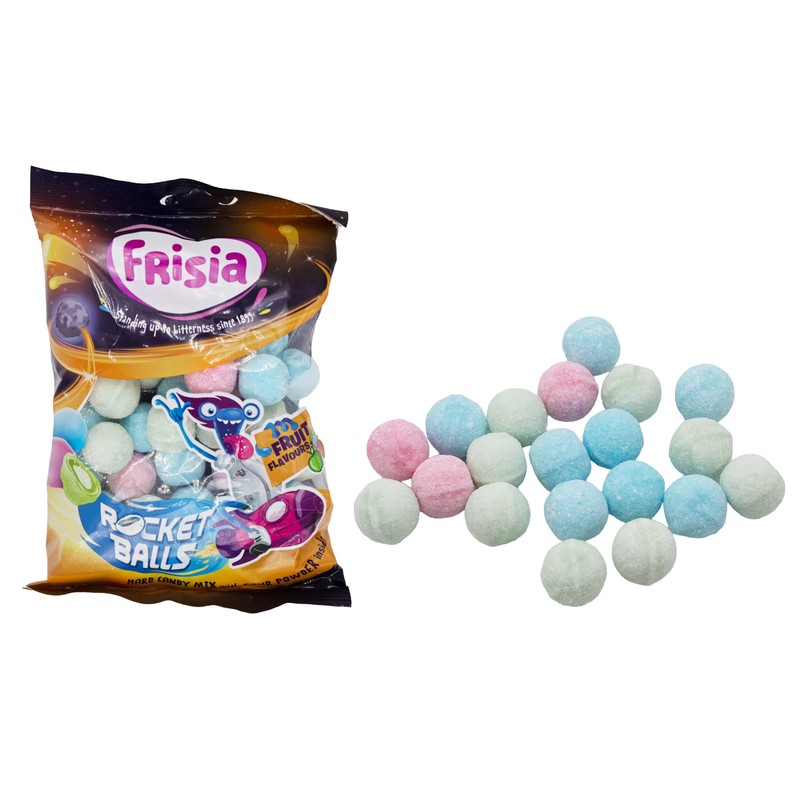 Frisia Rocket Balls Fruit Mix I Hard Fruit flavored Candy