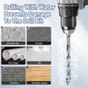 6 Pcs Four-Flute Sawtooth Eccentric Twist Drill Bit, Concrete and