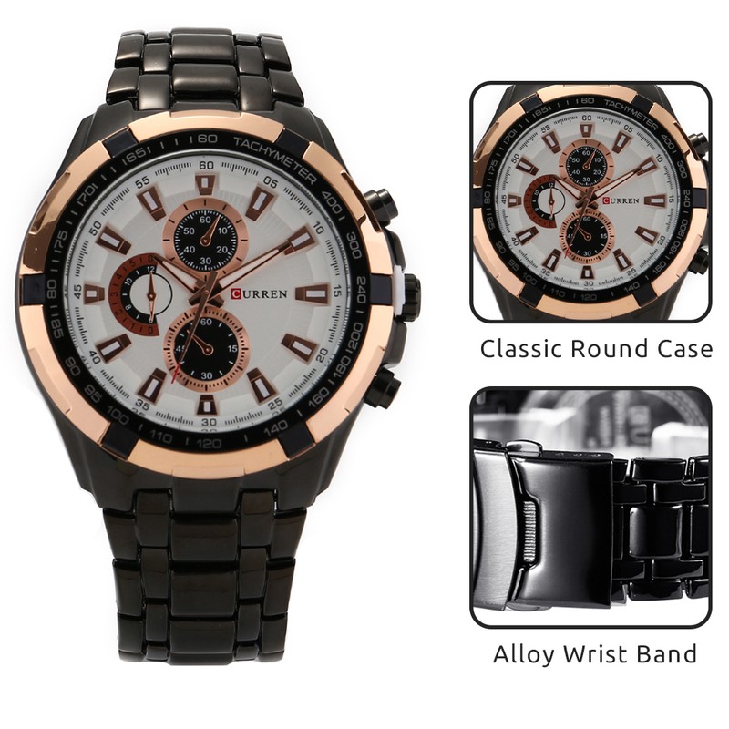 Men Watch Quartz Alloy Business Casual Wrist Watch