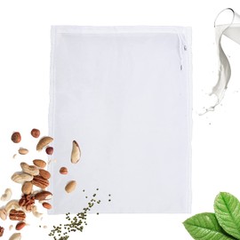 Therpin 75 Micron Nylon Straining Bag Fine Mesh Food Strainer Filter Bags for Nut Milk, Green Juice, Cold Brew, Home Brewing (22cm x 32cm)