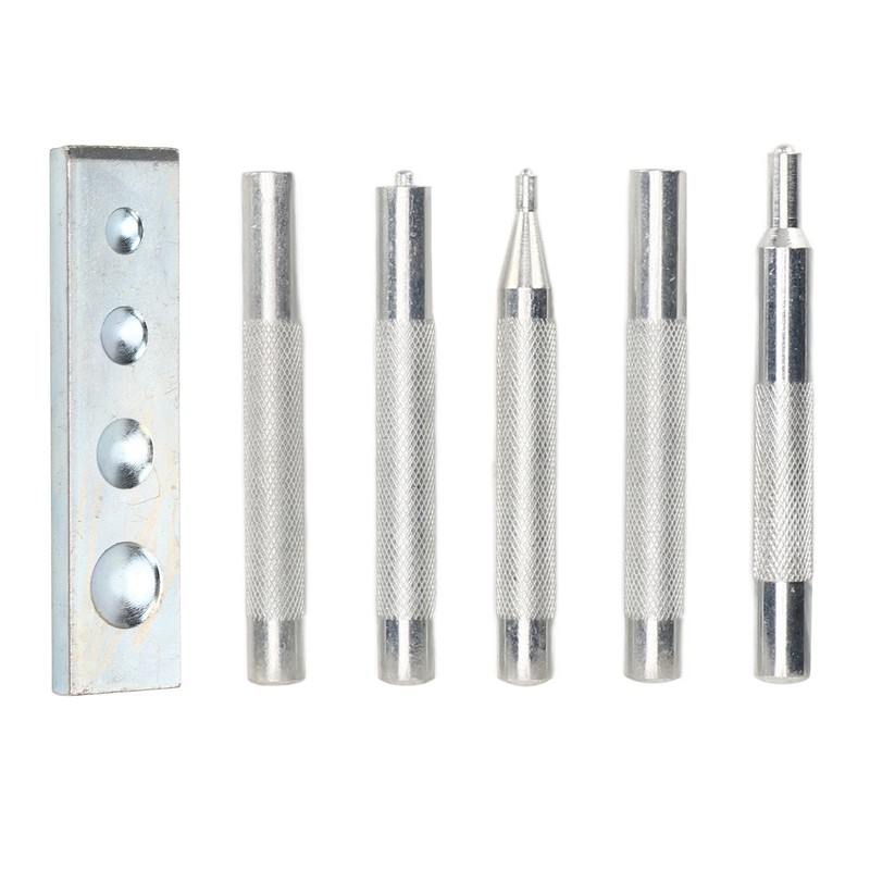 5pcs Snap Rivet Setter Die Punch Snap Kit Large Installation