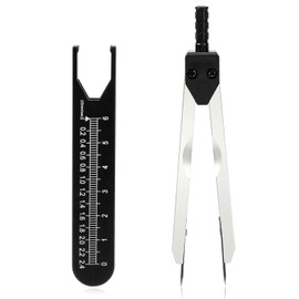 latikaly ECG Divider ECG ECG ECG Caliper Portable ECG EKG Electrocardiogram Ruler with Case for Nursing, Random Color EKG Caliper