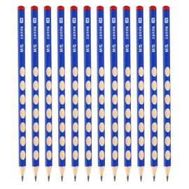 M&G Wooden Triangular Pencils, 12 Pcs 2B Pencils Graphite Round Pencils for Classroom Teacher Office Supplies, Blue
