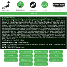 Dr. OHHIRA® Standard Gut Health Supplement | Probiotics, Prebiotics & Postbiotics with OM-X® Complex | 3-Year Natural Fermentation | 12 Live Bacterial Strains + 14 Organic Botanicals | No Refrigeration | 60 Capsules