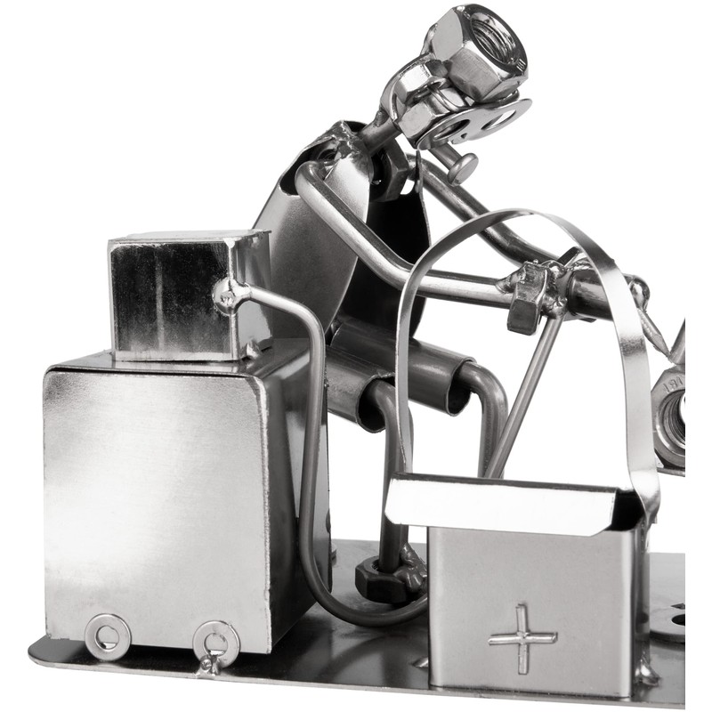 BRUBAKER Screw Man Tattoo Artist - Handcrafted Iron Figure Metal