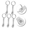 Parliky 5pcs Stainless Steel Shopping Cart Token Key Ring Shoe
