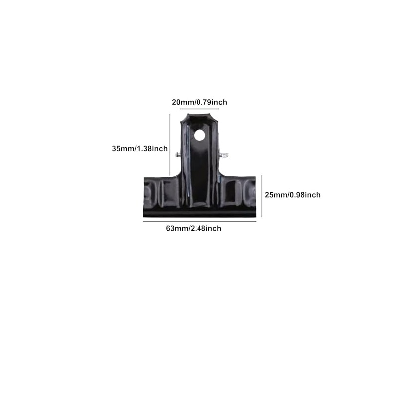 SUNTRADE Metal Binder Clips, Black, 10 Pack, Large Size for