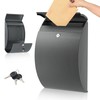 Metal Mailbox Wall Mount, Large Locking Mailbox with Key Lock,