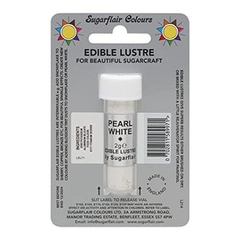 Sugarflair New Edible Lustre Powder - Pearl White