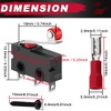 MKBKLLJY Pack of 12 Mini Micro Limit Switch KW12-3 AC