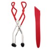 MDXing 2PCS Stainless Steel Can Lifter Plastic Scraper Red Scald