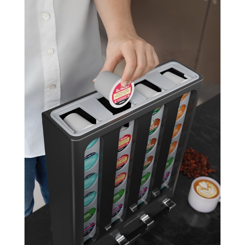 LifeMoreasy K Cup Holder Creative Coffee Pods Storage Stand Vending-Style