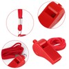 OBKJJ Red Emergency Whistle with Lanyard, 48 Pack Coach Whistle
