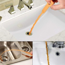Omont Drain Clog Remover Tool,13 Pack Snake Drain Clog Remover Hair Clog Remover Tool, 24 Inch Stainless Steel Claw(1PCS) and Plastic Drain Cleaner Tool (12PCS) for Sink,Tube, Kitchen and Bathroom
