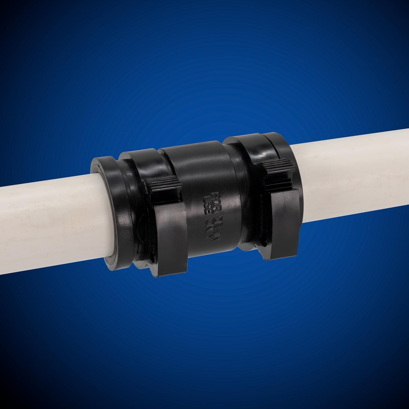 Fernco 1-inch Flexible PVC Condensate Pipe Coupling for Plastic Plumbing