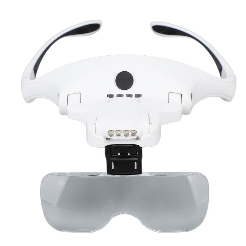 Rechargeable Headband Magnifier Hands Free Head Magnifying Glasses with 4