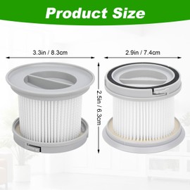 FSV011 Replacement Filters for FABULETTA 23Ft Corded Stick Vacuum Cleaner - 4Pack (NOTE: IT IS NOT FSV001 Filter)