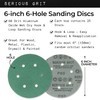 Serious Grit - 6-Inch 6-Hole 60 Grit Sanding Discs -