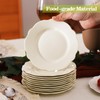 TAMAYKIM 6 Inch Porcelain Dessert Plates, Set of 18, White