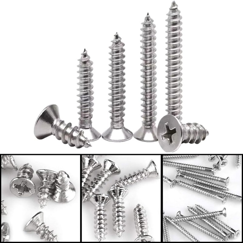 Kigauru 800 Pcs Self Tapping Screws Carbon Steel Screw Set
