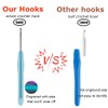 Mdoker Size B/1(2mm) Crochet Hook,Extra Long Crochet Hooks for Arthritic