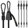 Rugtol Adjustable Bungee Cords with Hooks, 6 Pack Heavy Duty