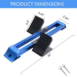 Supvision 30In Lightning Starting Block Sprinter Pedals 6 Angle Adjustable Sprinter Track and Field Aluminum Suitable for Plastic Runway Cinder Track